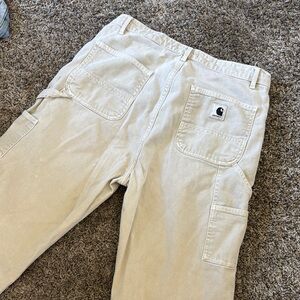 Carhartt Tan Cargo Pants Sturdy Cotton Workwear
